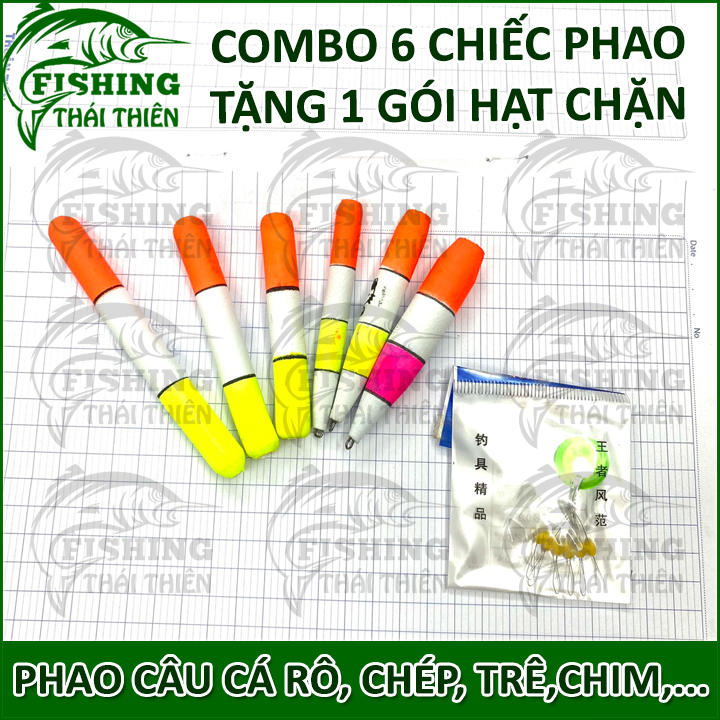 [HCM]Combo 6 phao câu cá bằng mút dùng câu cá rô cá chép cá trê