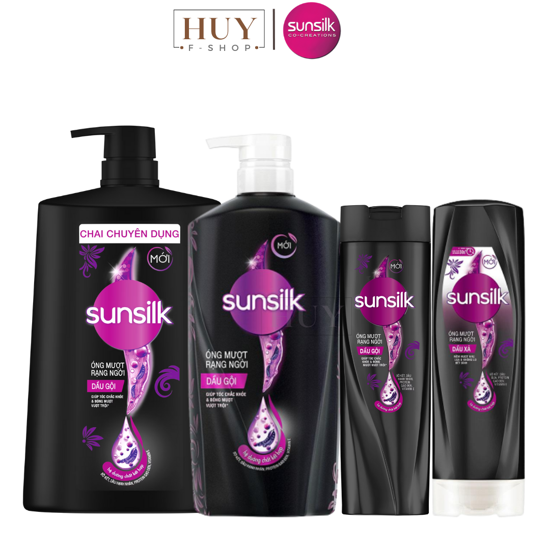Dầu gội sunsilk bồ kết óng mượt rạng ngời 170g / 320g / 650g / 900g / 1.4kg chai dầu xả sunsilk 320ml