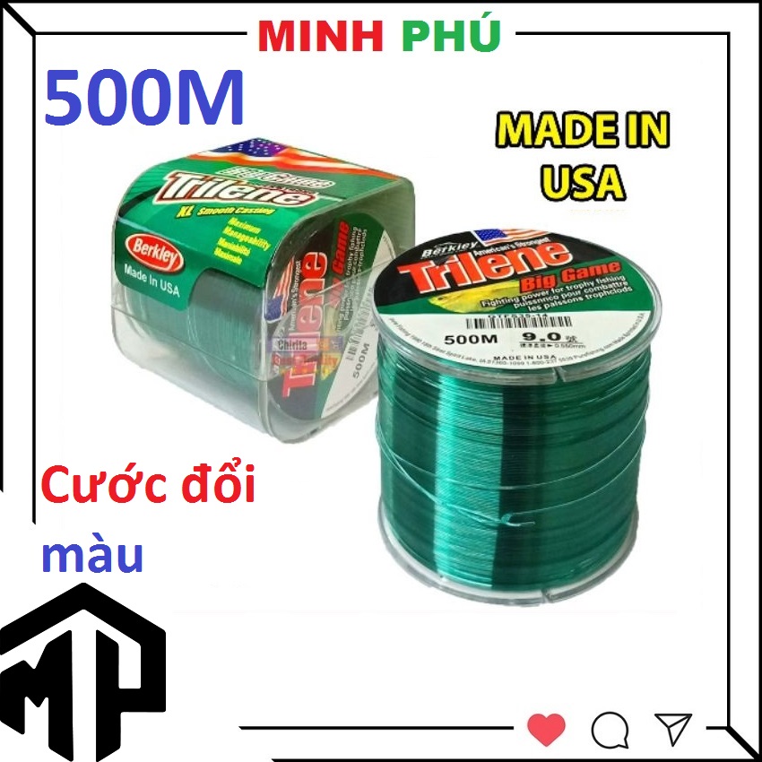 Dây Cước Câu Cá TRILENE  500 Mét - Xuất Xứ Nước Mỹ , cước câu cá siêu bền mỹ