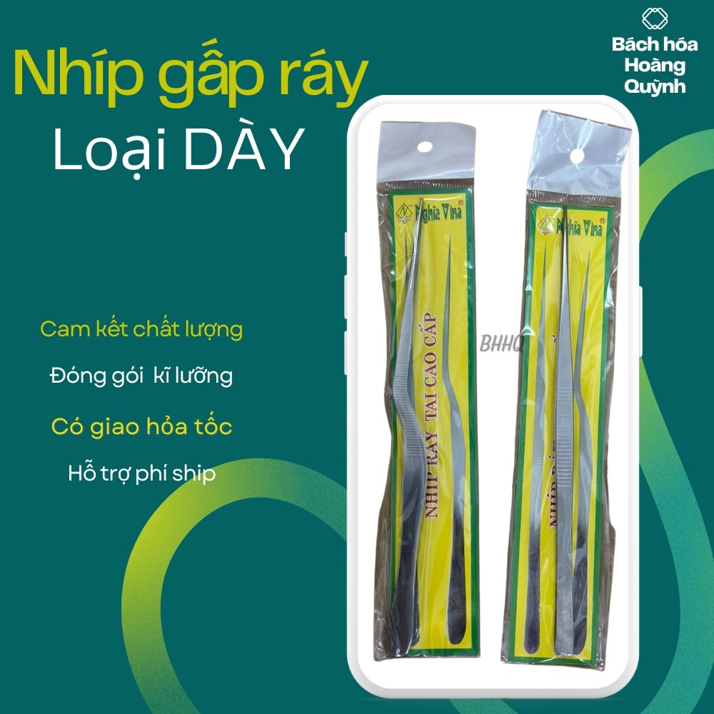 Nhíp gấp ráy tai loại dày Nghĩa Vina.