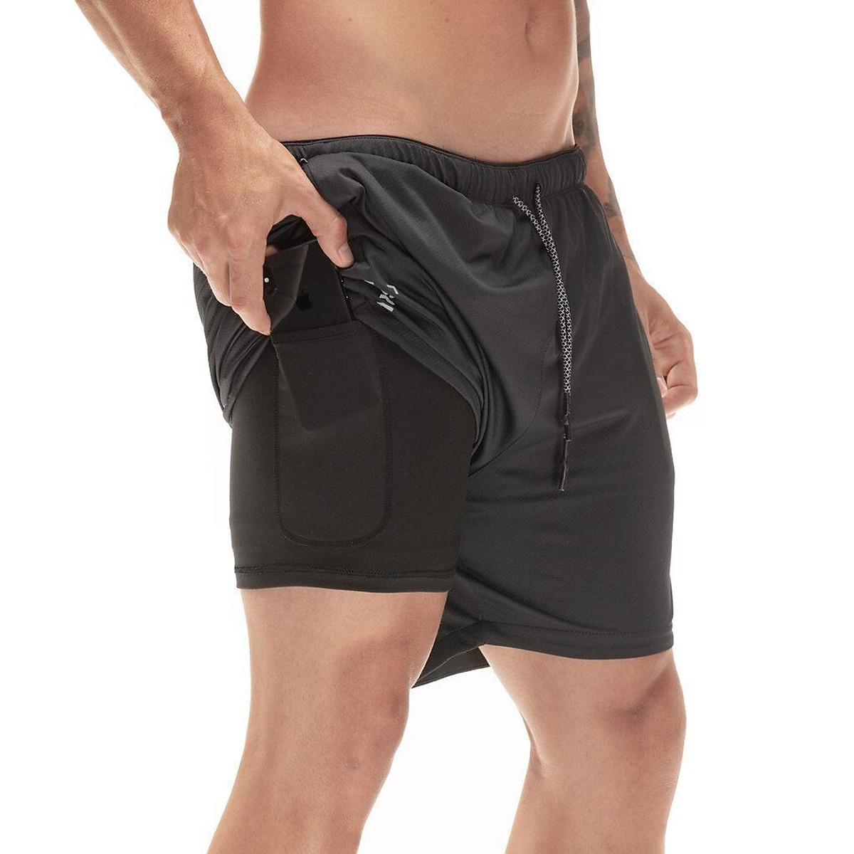 [HCM]Quần Đùi Gym Nam 2 Lớp - Quần Short Thể Thao Quần Legging Nam Liền Quần Đùi Tập Gym Nam
