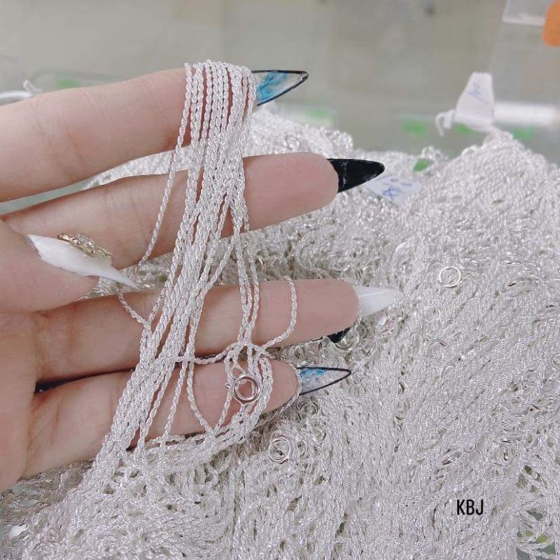 Dây chuyền bạc 925 xoắn thừng