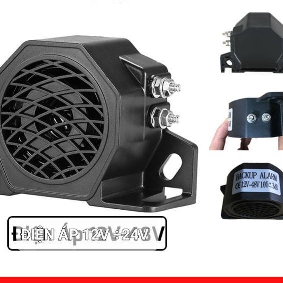 Còi lùi, còi tít tít đen, xi nhan xe ô tô, xe máy điện 12v, 24v