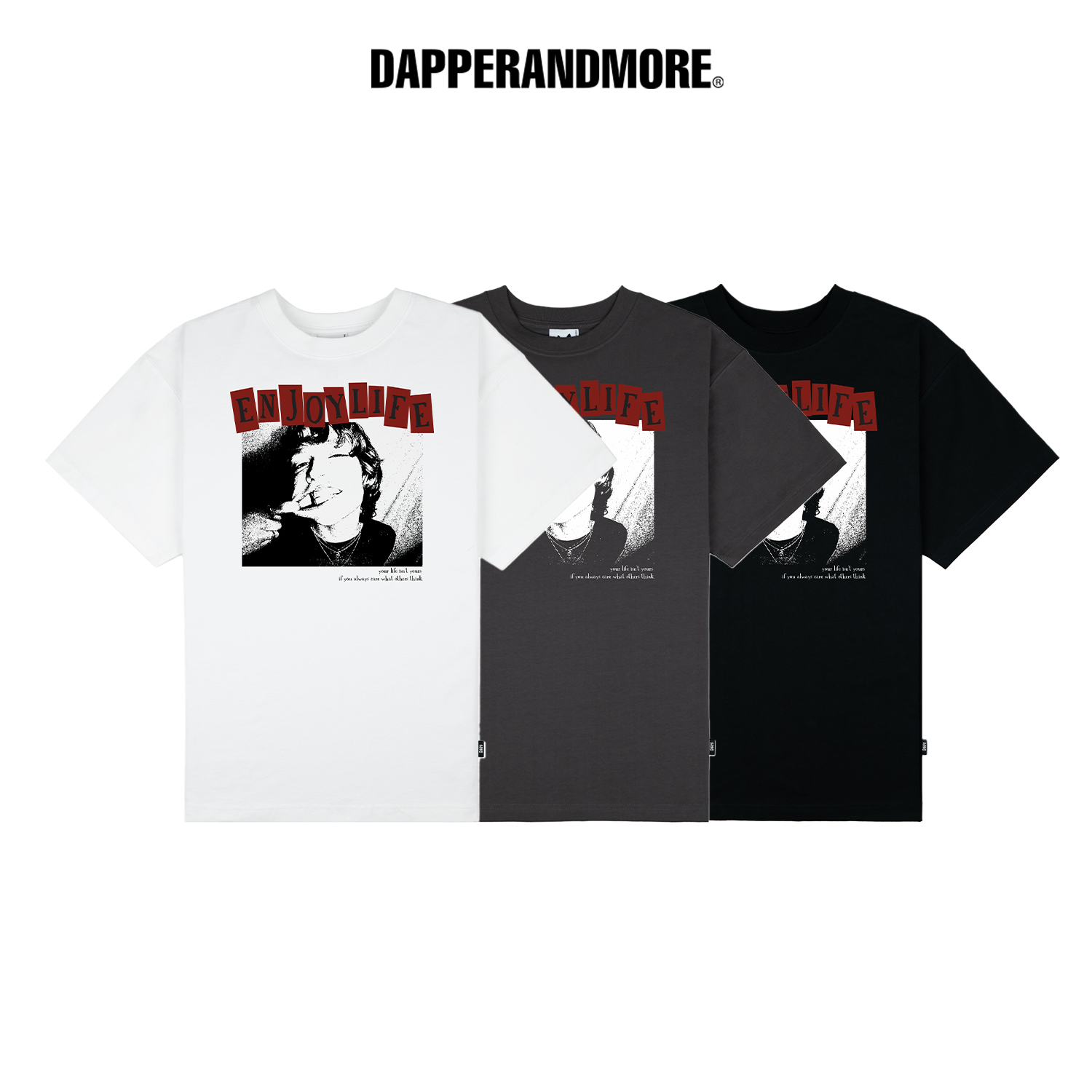 Áo thun local brand unisex d&m urban enjoy life tee 100% cotton 250gsm