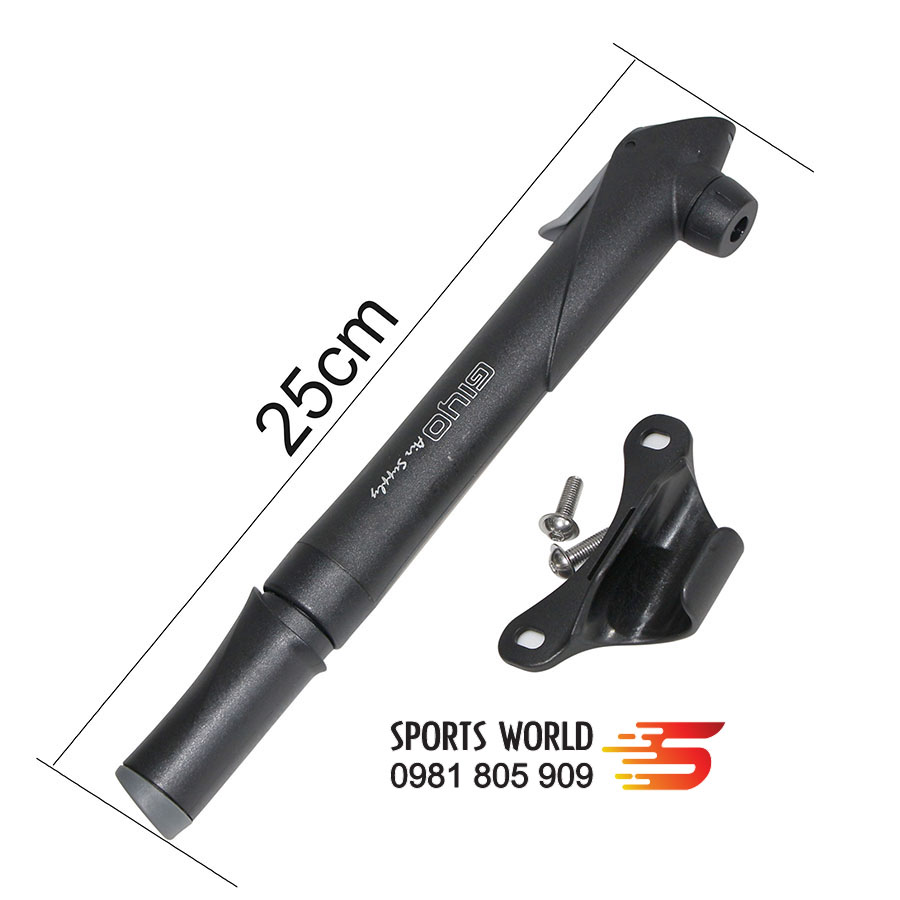 Bơm xe đạp mini GIYO GP-47L Áp suất 80PSI thân nhựa - SPORTS WORLD