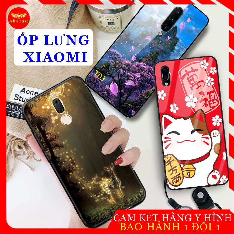 ỐP LƯNG XIAOMI - Ốp điện thoại các dòng Mi8, Redmi Note8, Note8 Pro, Mi8 Lite, Note 9s, Note 7, Note 7 Pro mặt kính in 3D đẹp sang trọng