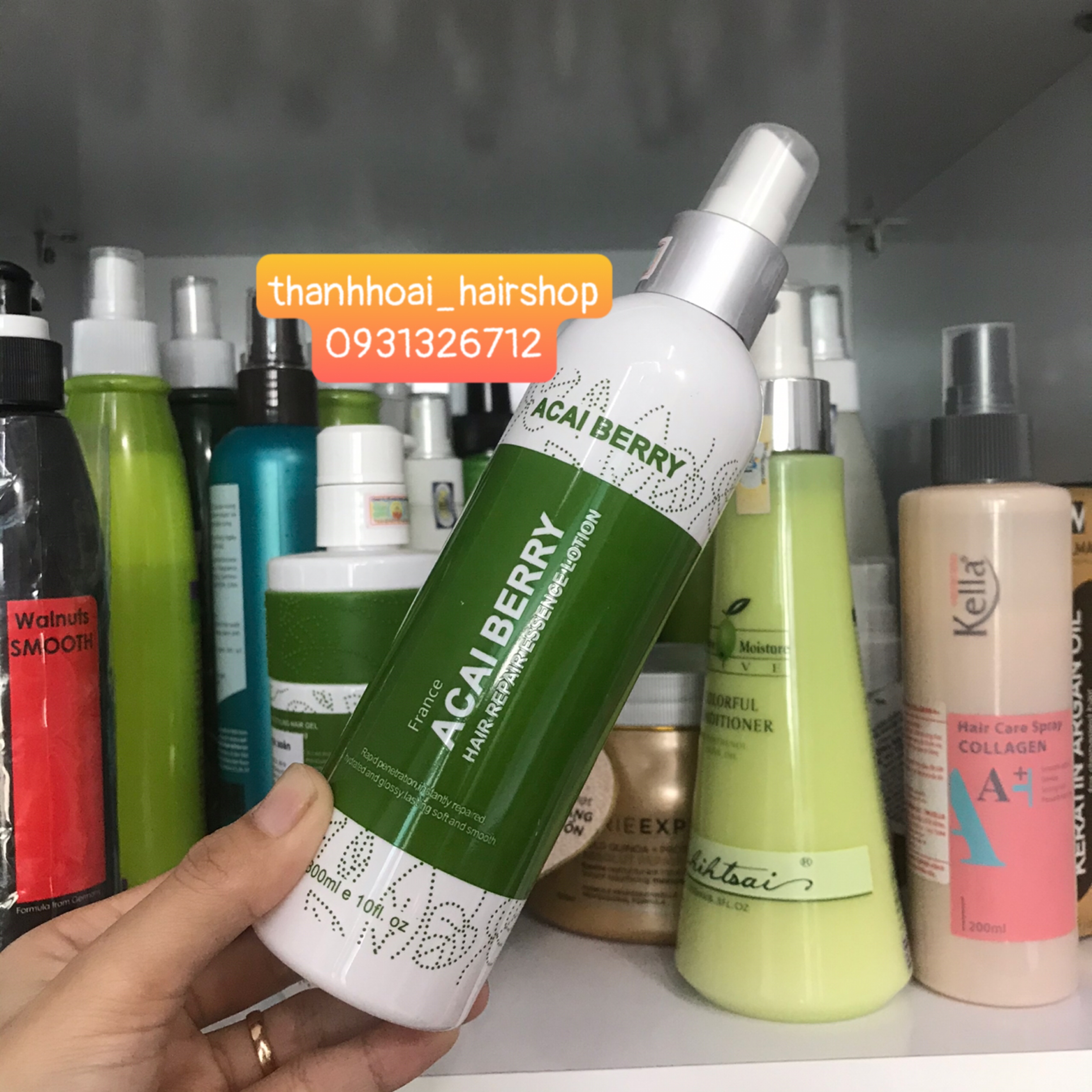 Xịt dưỡng đạm chăm sóc dưỡng tóc Collagen Acai Berry 300ml