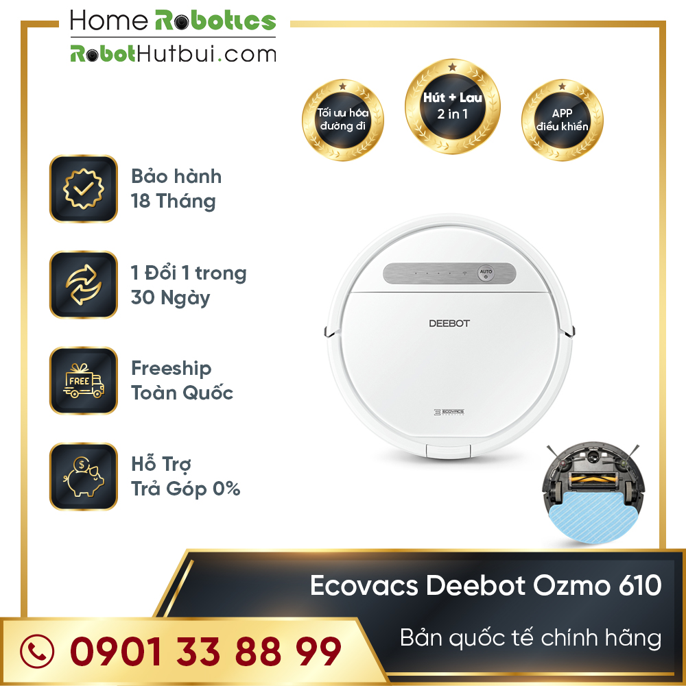 Ecovacs Deebot Ozmo 610 Bản quốc tế chính hãng