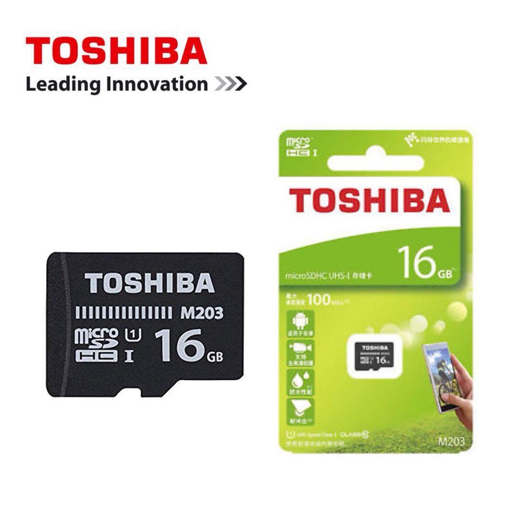 [HCM]Thẻ Nhớ TOSHIBA 16GB MicroSDHC M203 UHS-I U1 100MB/s - BH 5 năm