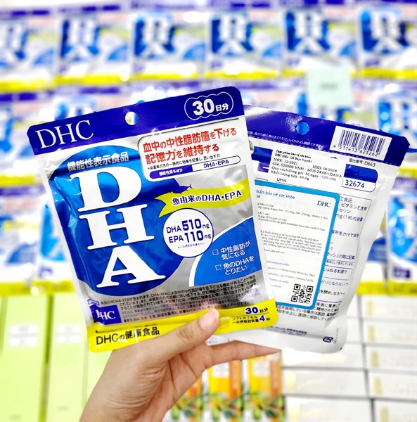 Thực Phẩm DHC DHA 30 ngày Bổ Não dùng của Nhật Bản bổ sung DHA