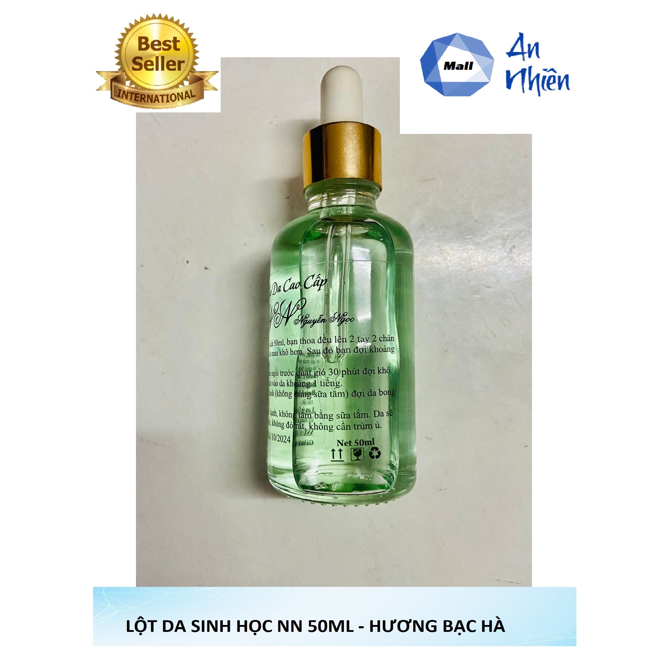 [Hương Bạc Hà] Nước Lột Thay Da Sinh Học 3D NN 50ml - Mẫu mới