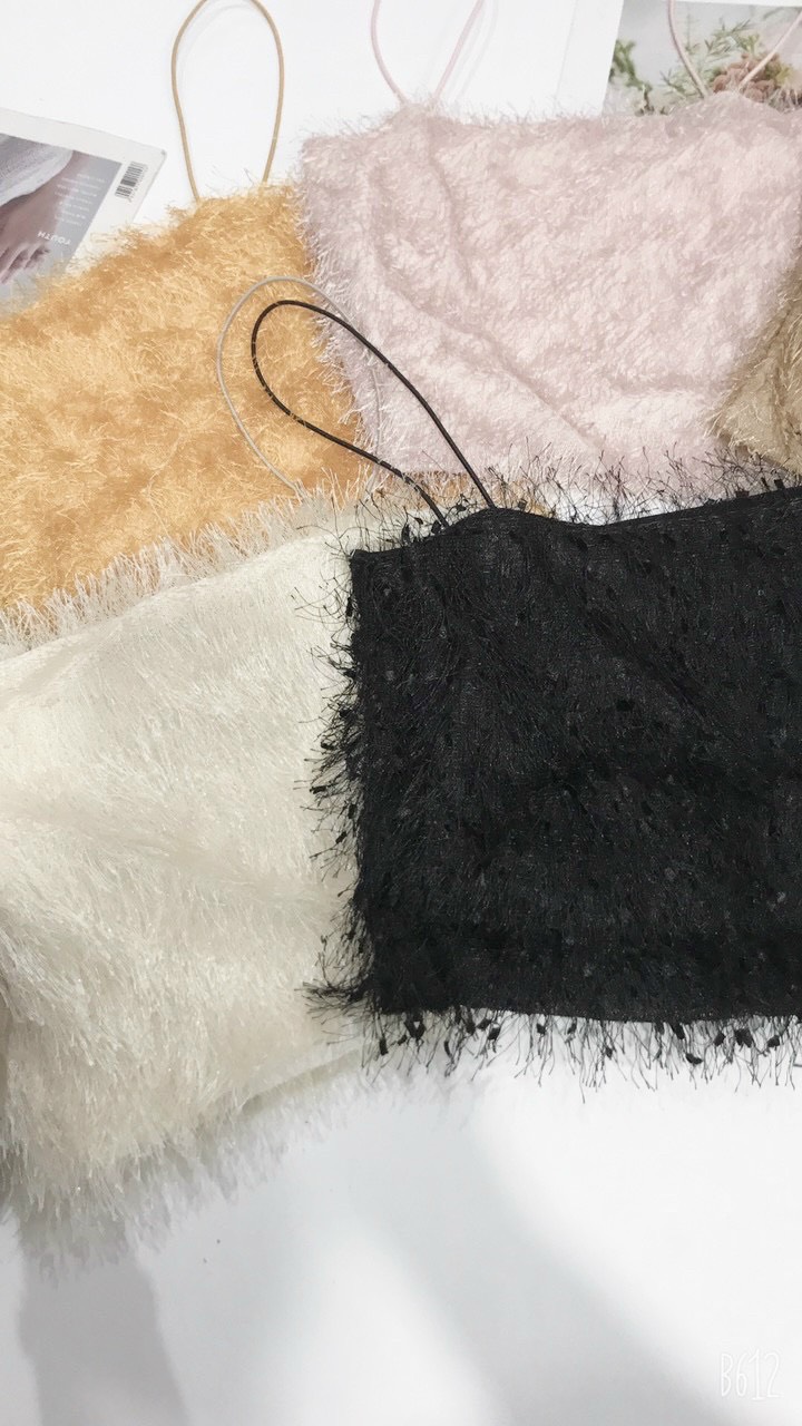 Áo Croptop Hai Dây Lông Vũ Kiểu Rũ Cưc Dễ Thương TTKXA0127