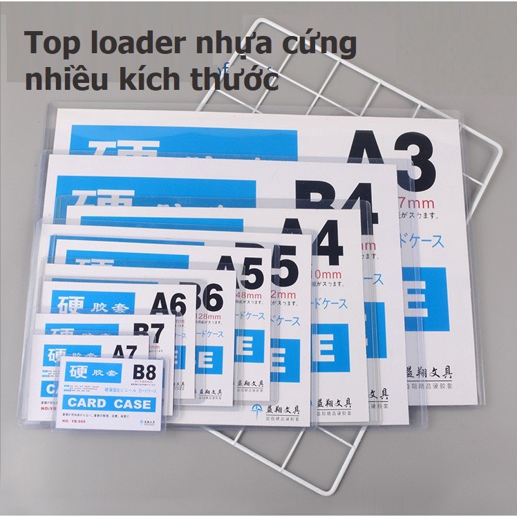 Bìa nhựa cứng nhiều kích thước, bảo vệ card, postcard SHOPMEO48
