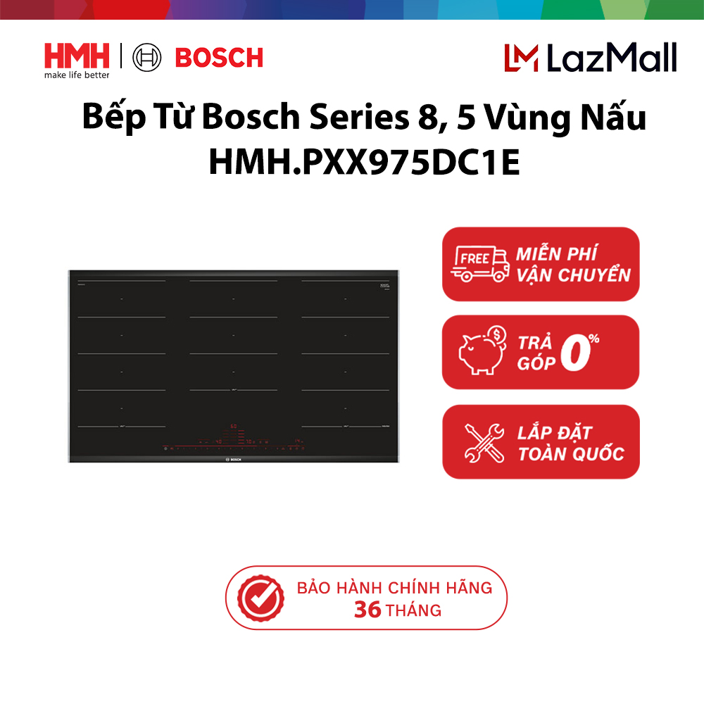 Bếp Từ Bosch HMH.PXX975DC1E Series 8, 5 Vùng Nấu Hàng Chính Hãng