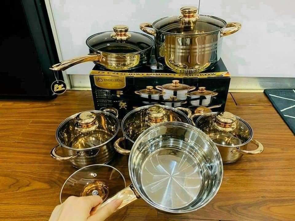 Bộ nồi đức nhập khẩu 6 món 5 đáy