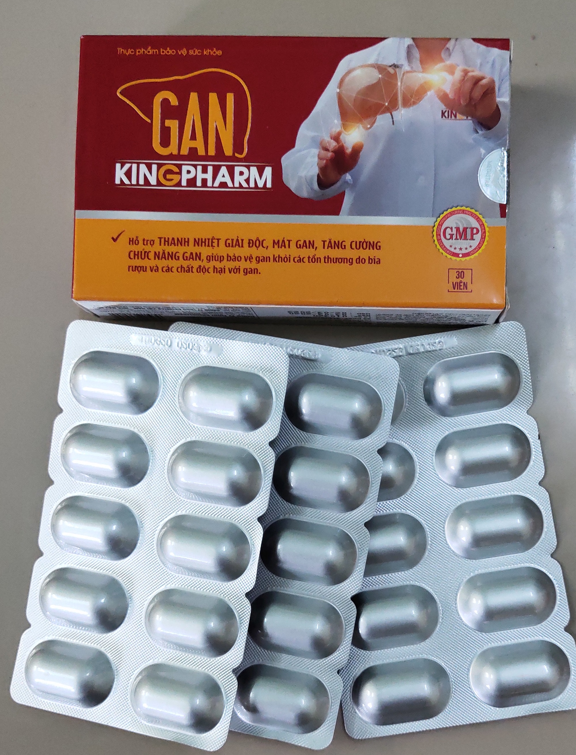 Gan Kingpharm - Hỗ trợ bảo vệ gan, tăng cường chức năng gan, giải độc gan, hạ men gan