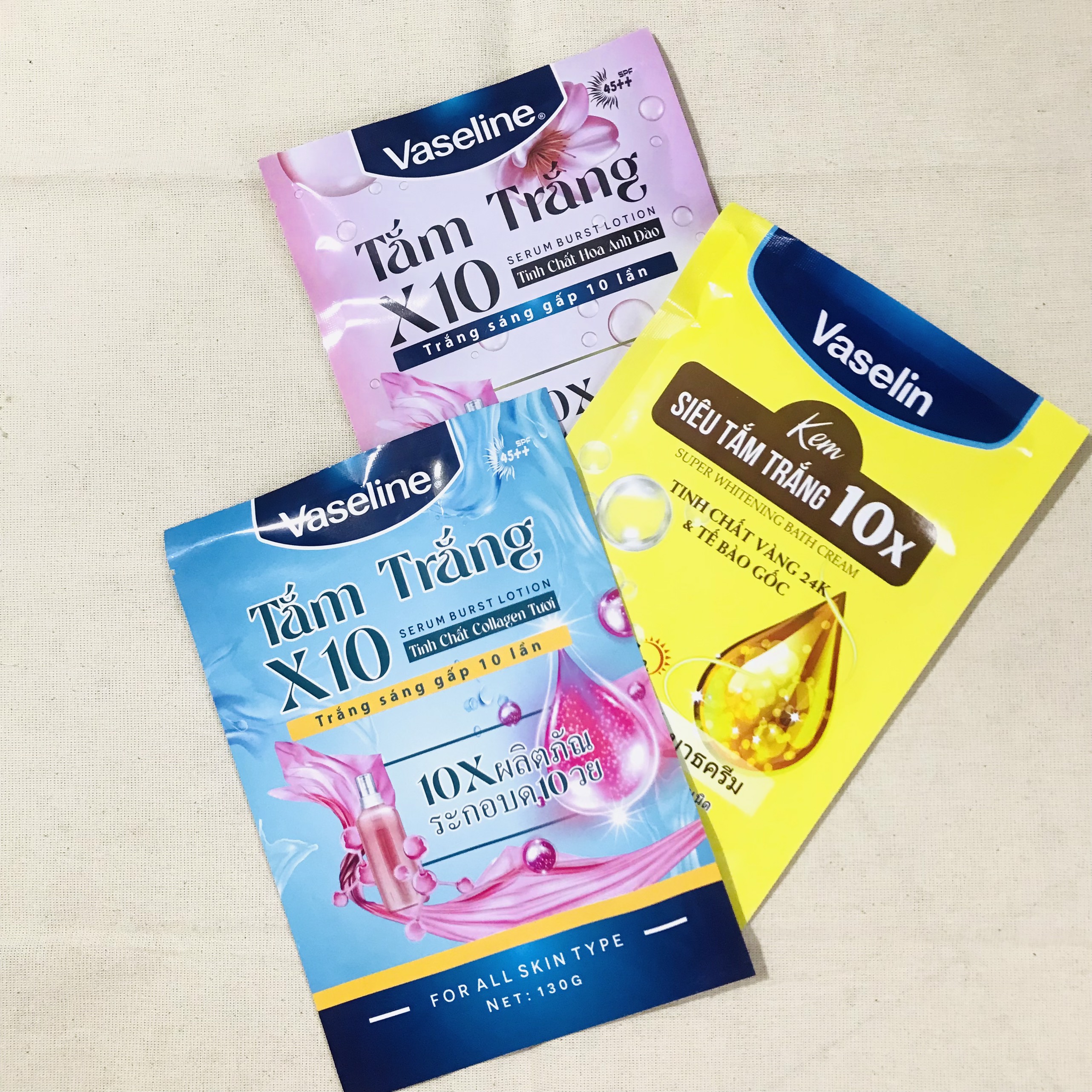 Tắm trắng vaseline x10 ủ 20p trắng mịn toàn thân