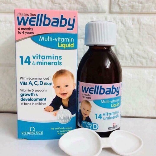 (Mẫu mới) - Vitamin tổng hợp Wellbaby cho bé từ 6 tháng đến 4 tuổi 150ml