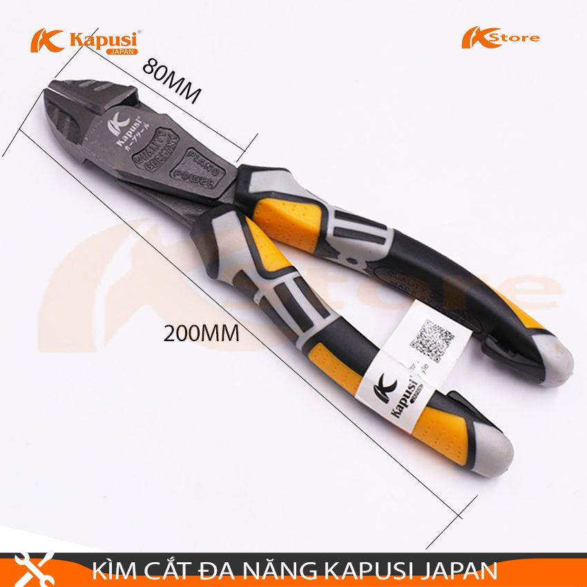 Kìm cắt dây thép, kẽm trợ lực hãng loại 1 kích thước 8 inch/ 205mm, Bảo hành 12 tháng, Kìm cắt cáp, Kim cat cap, kềm cắt cáp, Kềm cắt dây thép