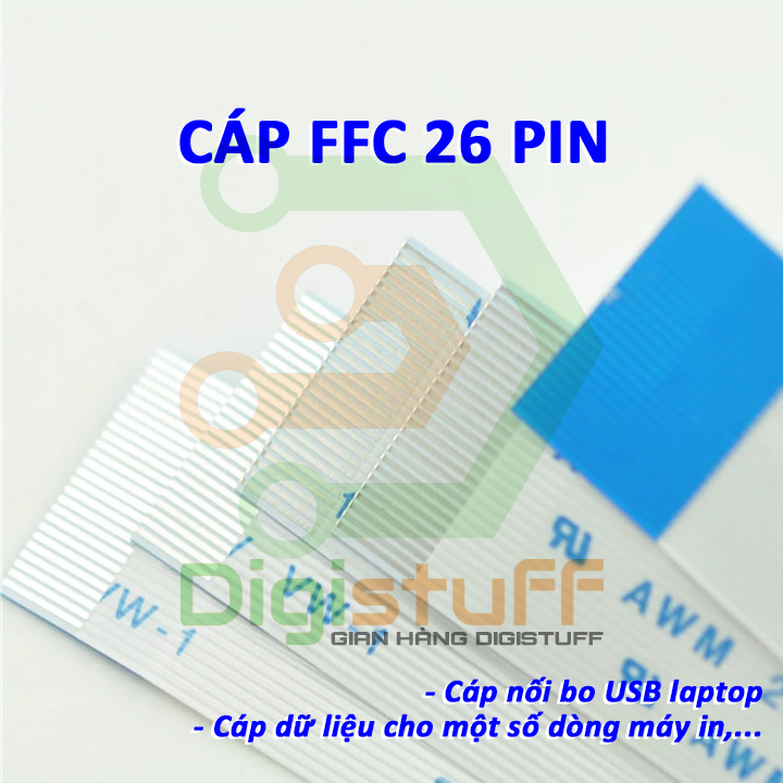 Cáp bẹ 26 chân thay cáp đầu in máy in / máy scan / máy decal / máy photocopy AWM 20624 60C VW-1