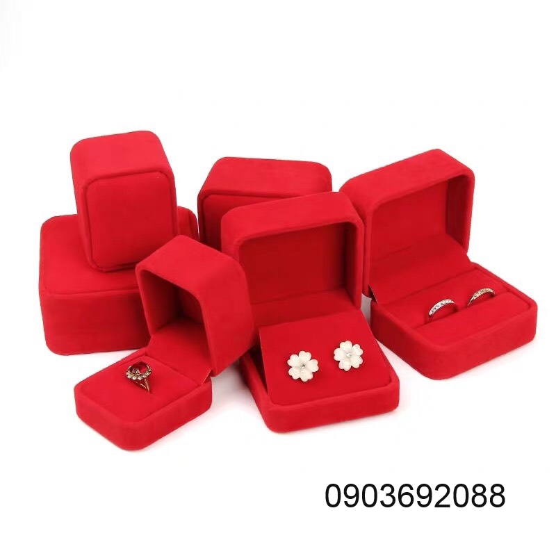 Hộp nhung, hộp quà tặng đựng nhẫn cưới, nhẫn cặp, bông tai, nhẫn cầu hôn