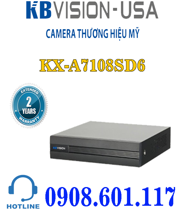 Đầu ghi hình 8 kênh 5 in 1 kbvision kx-a7108sd6