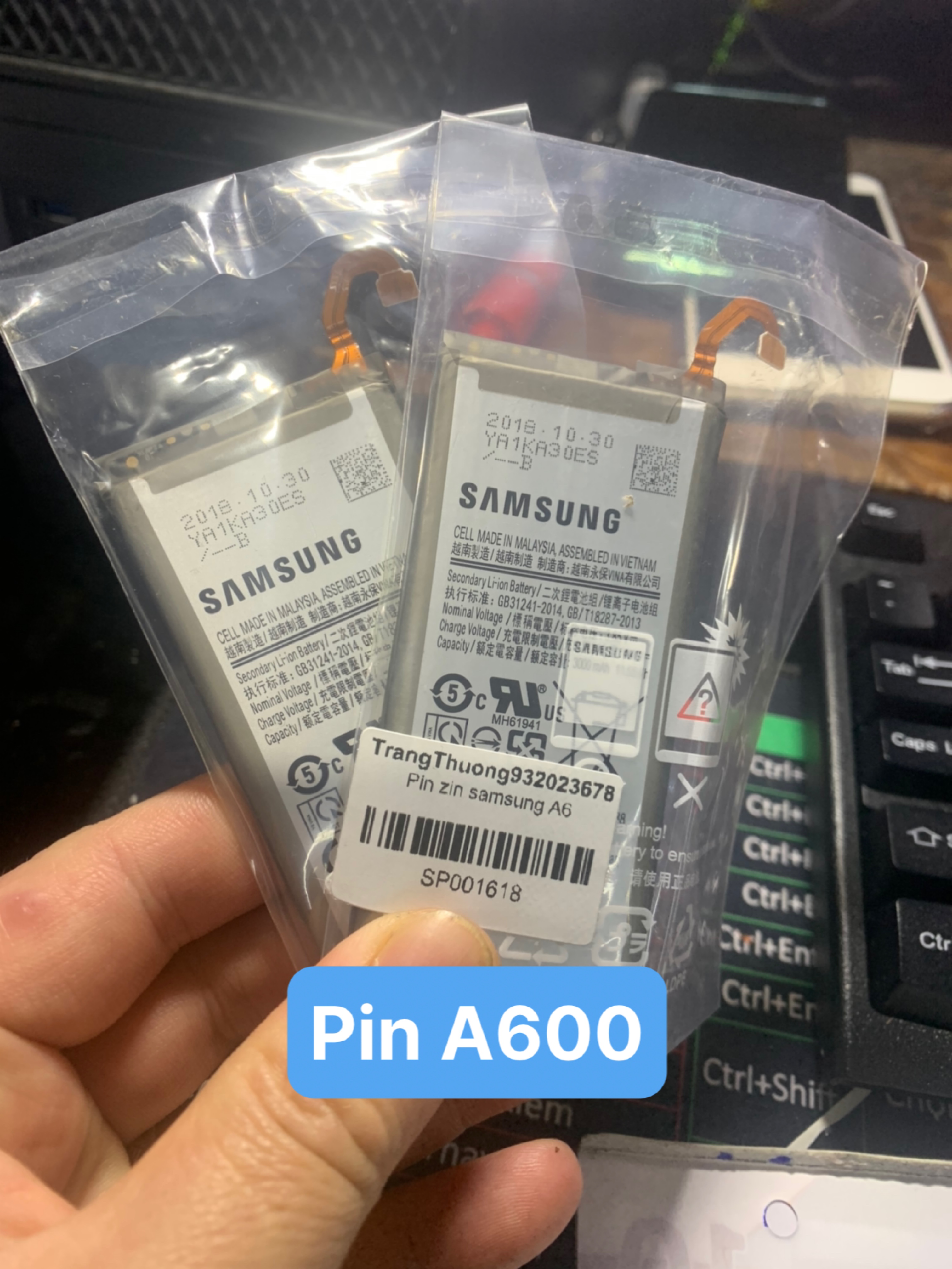 Pin zin samsung eb-bj800abe : galaxy j6 - 2018 / a6 - 2018 -