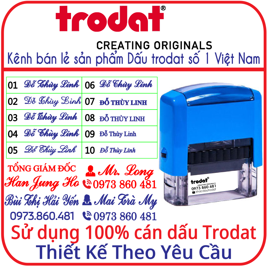 Khắc dấu tên 1-2 dòng Trodat 4911