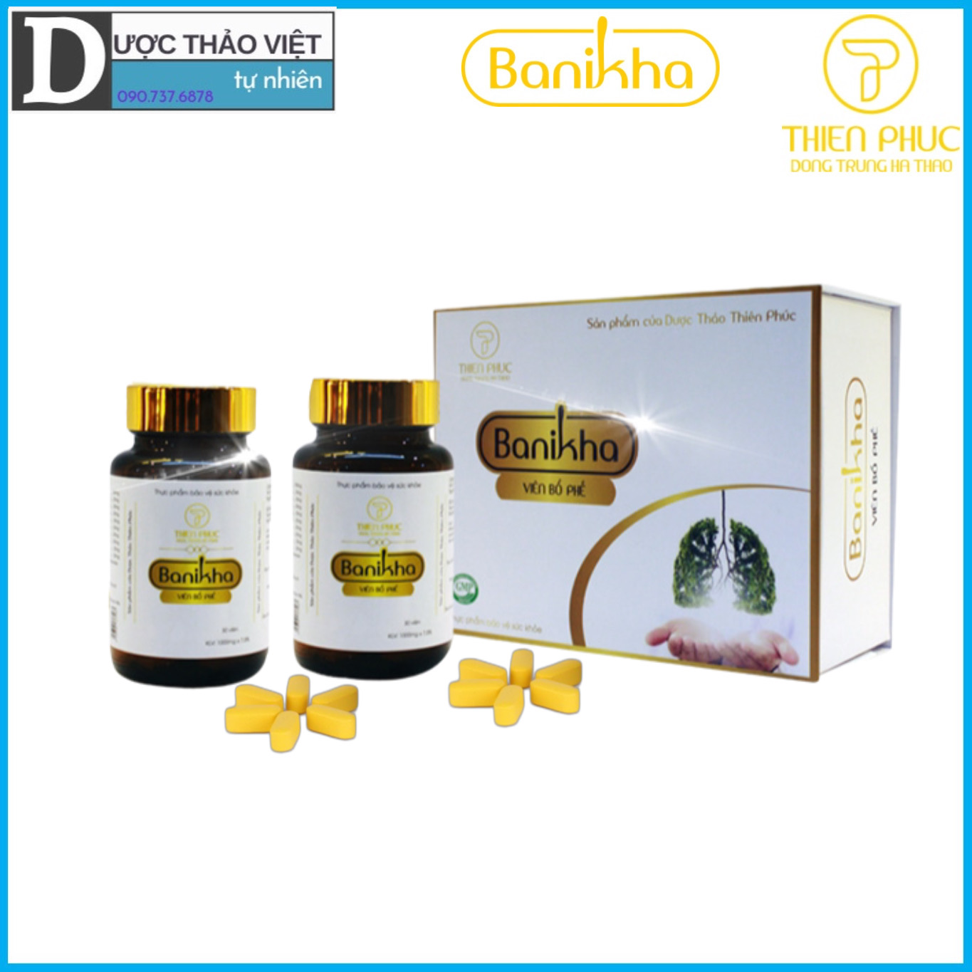 Viên Bổ Phế BaNiKha Đông Trùng Hạ Thảo Thiên Phúc 60v.