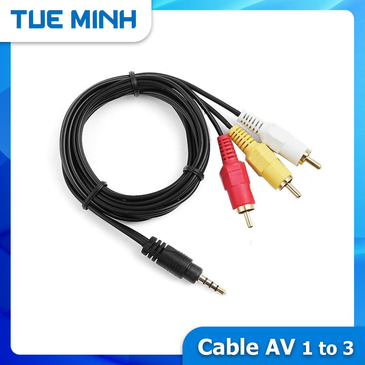 Cable AV 1 cổng 3.5 ra 3 đầu hoa sen