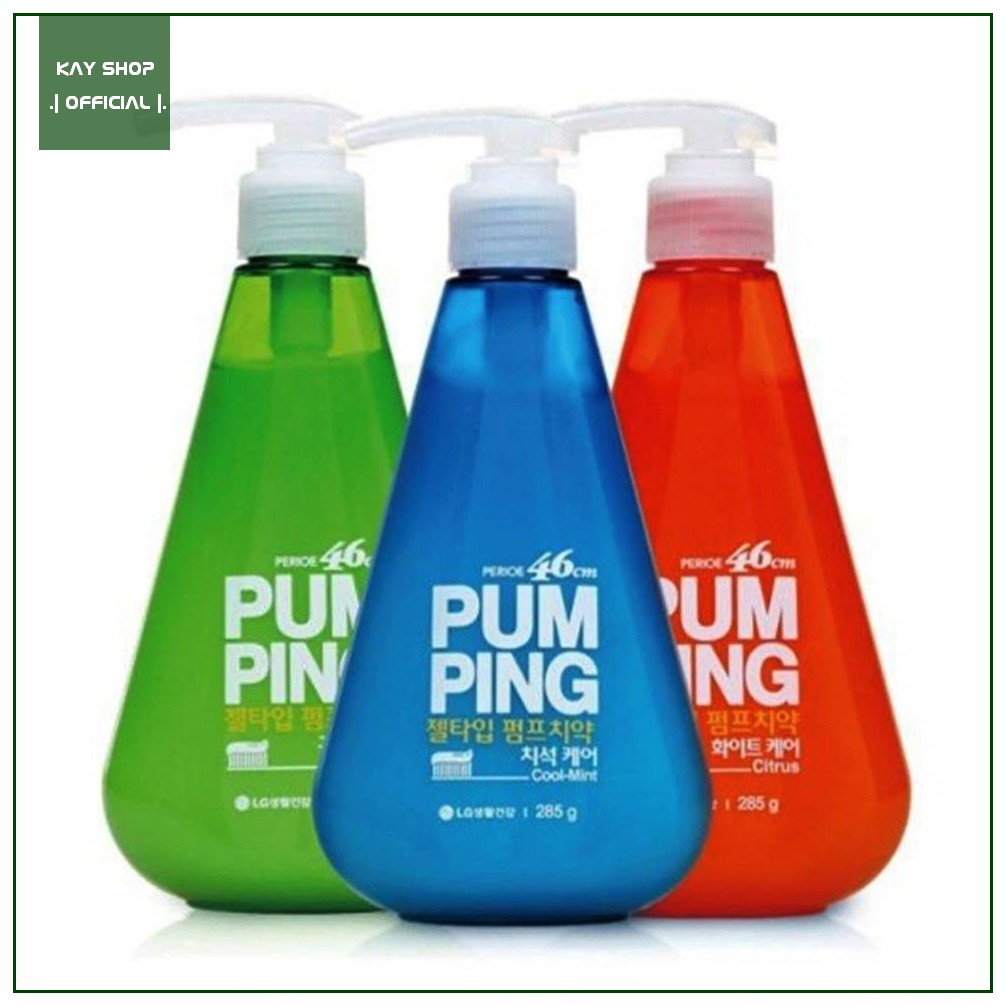 Kem đánh răng PumPing 285gr thảo mộc cam và bạc hà chăm sóc răng miệng thơm mát suốt ngày dài