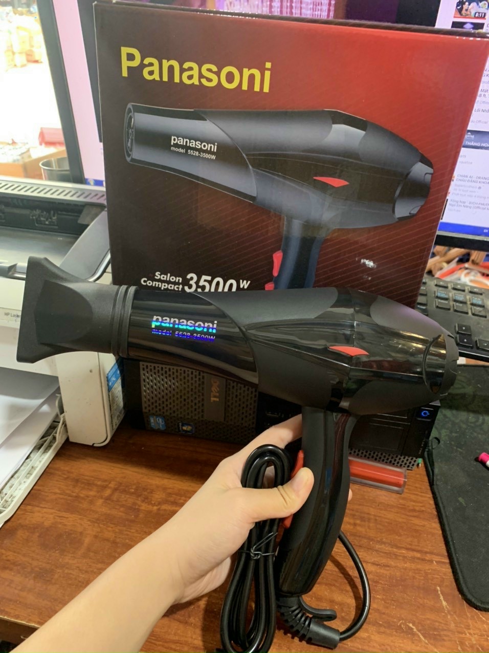 Máy sấy tóc PASOIC 3000W - Mua máy sấy tóc - 2 chiều nóng lanh - Máy sấy tóc pana 3500W loại lớn - Máy sấy tóc đa năng