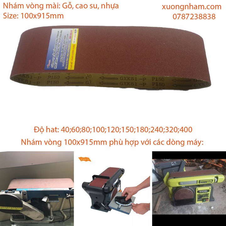 [HCM] Nhám vòng K51 size 100mm x 915 mm