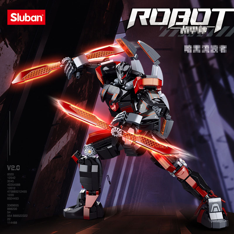 Bộ lắp ráp đồ chơi lắp ráp mô hình robot Little Sluban 1120 Dark Wandering
