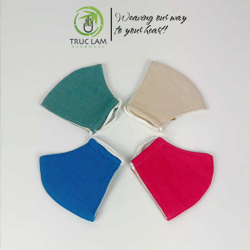 Khẩu Trang Cho Bé Vải Linen Sạch Có 3 Lớp Kháng Khuẩn - Trúc Lâm Handmade.