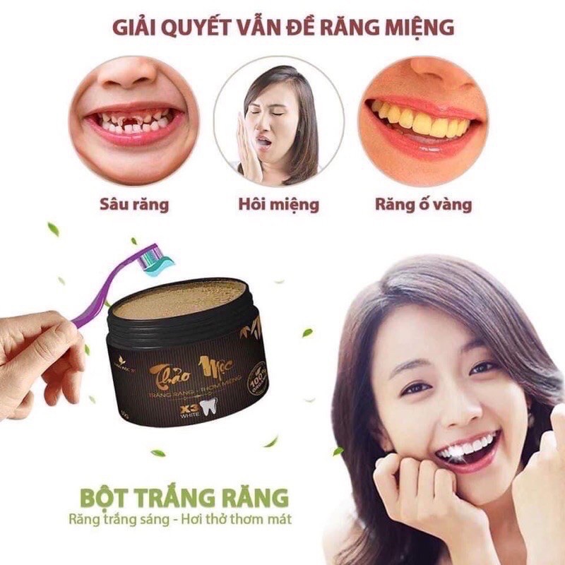 Răng miệng trắng sáng, hơi thở thơm mát cùng với bột trắng răng thơm miệng thảo mộc 37