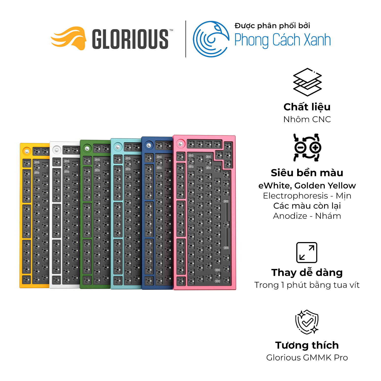 Khung trên thay thế cho Glorious GMMK PRO Top Frame