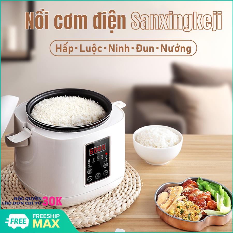 Nồi cơm điện tử - Nồi cơm điện - Nồi cơm điện thông minh đa chức năng nhỏ hộ gia đình, nồi cơm 2L Sanxingkeji  [BẢO HÀNH, UY TÍN 1 ĐỔI 1]