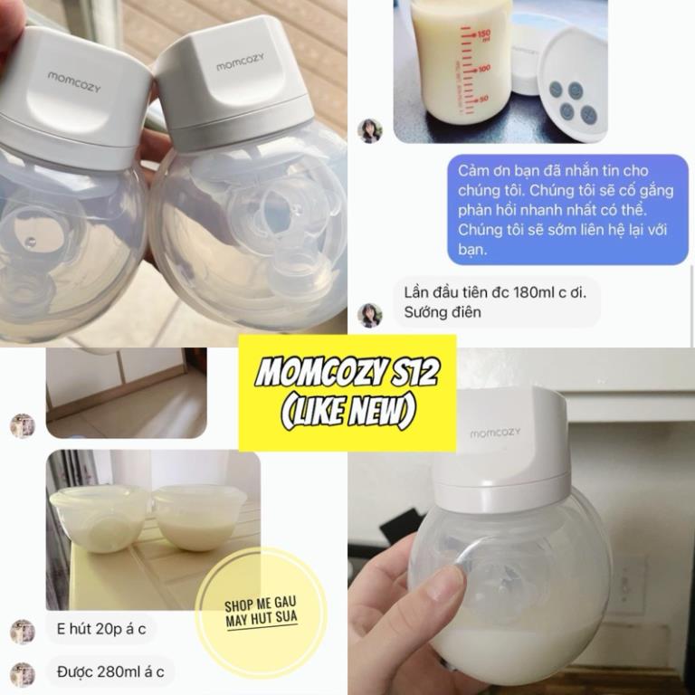 Máy hút sữa không dây MOMCOZY S12 like new kích sữa siêu khoẻ , siêu kiệt