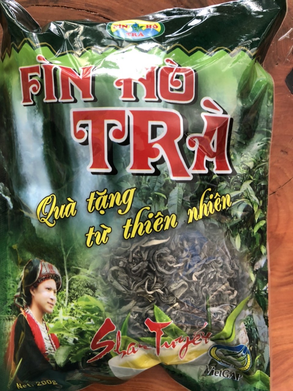 Trà fìn hò gói 200g - một sản phẩm của htx fìn hò thuộc dòng trà shan tuyết cổ thụ