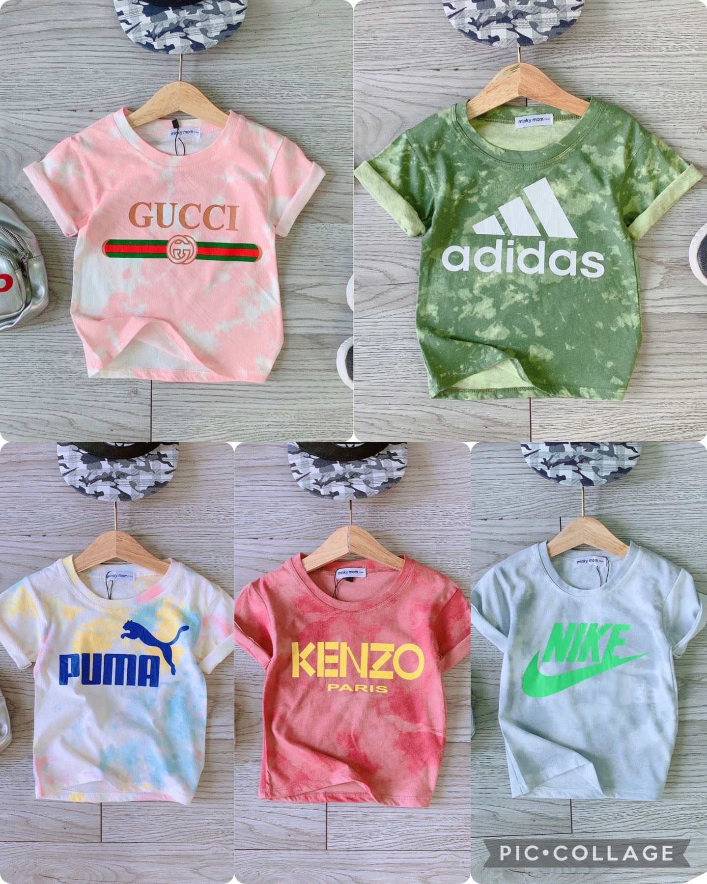 [Hoàn Tiền 6%] Lyvyshop - (Lô mới, cotton Loại 1) Áo thun màu loang cộc tay bé trai, bé gái siêu dễ thương từ 09-26kg (giá 01 áo)