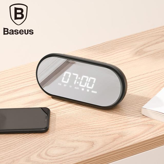 Loa bluetooth cao cấp Baseus Encok E09 có thể chơi nhạc qua WIFI âm thanh 3D  chân thật sống động tích hợp đồng hồ báo thức - Phân phối bởi Vietstore
