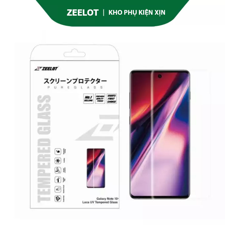 Cường lực Zeelot UV Loca cho Samsung Galaxy Note 10 Plus - Hàng Fullbox - Chính hãng