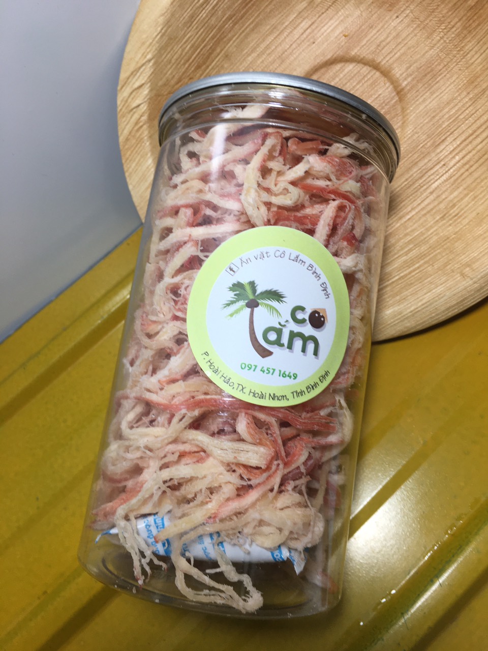 Mực xé sợi hấp nước dừa Bình Định loại ngon trọng lượng 250gr