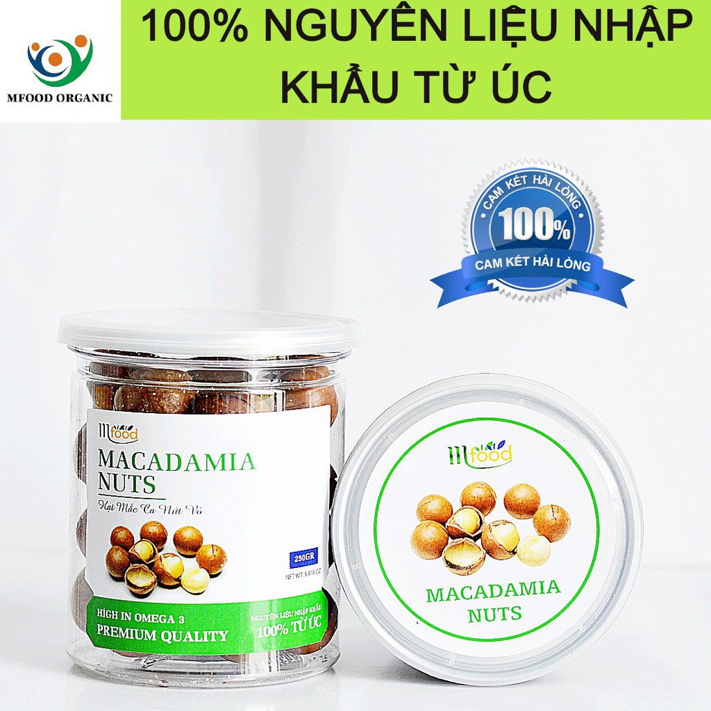 Macca nứt vỏ tự nhiên hũ 250g - thương hiệu mfood