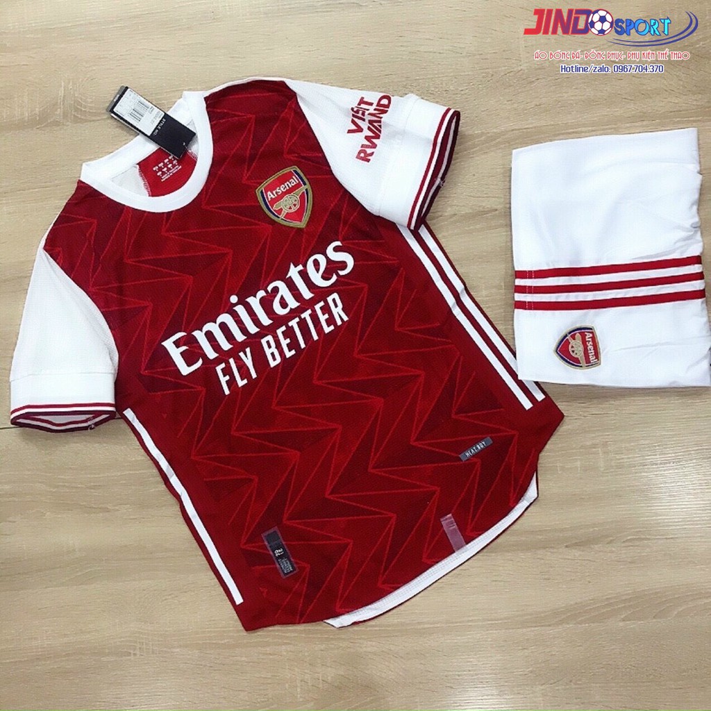 Áo bóng đá clb arsenal thun lạnh cao cấp màu đỏ 2020
