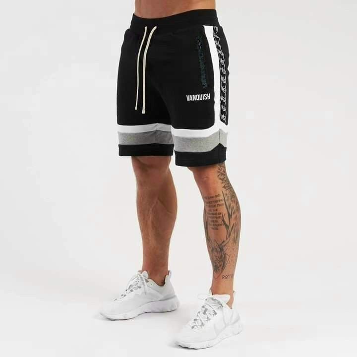 Quần  Đùi Tập Gym Nam VanQuish Vq Fitness, Quần Short Gym Nam Thun Da Cá Cao Cấp {Xuongmaydogym}