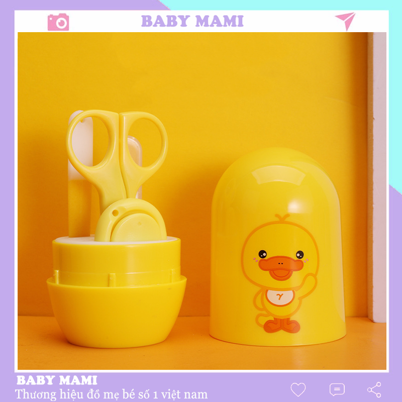 Bộ bấm cắt móng tay cho bé 4 chi tiết hình vịt cute,cắt móng tay cho bé sơ sinh