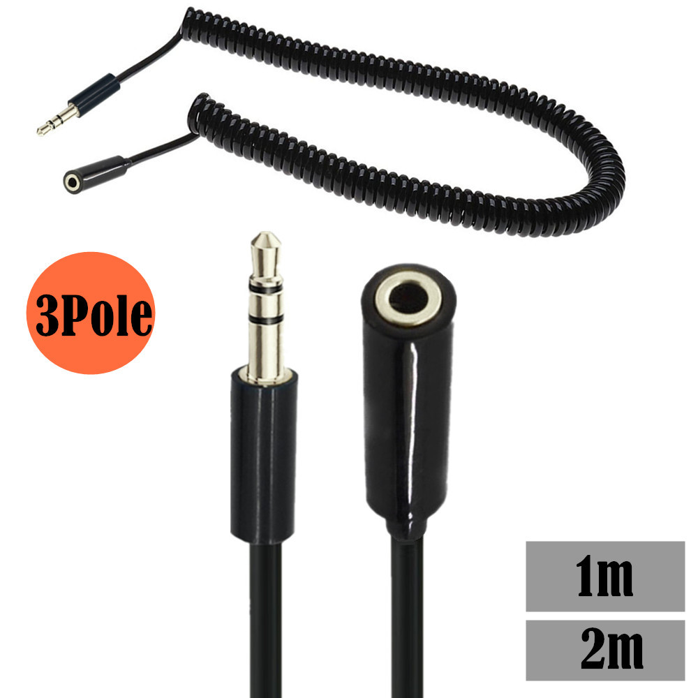 【HOT】 Cáp Lò Xo, Cáp Âm Thanh, Cáp Tai Nghe, Máy Tính MP3 Loa Bộ Khuếch Đại Ổ Cắm Thẻ DC3.5 Dây Nối Dài Nam Nữ