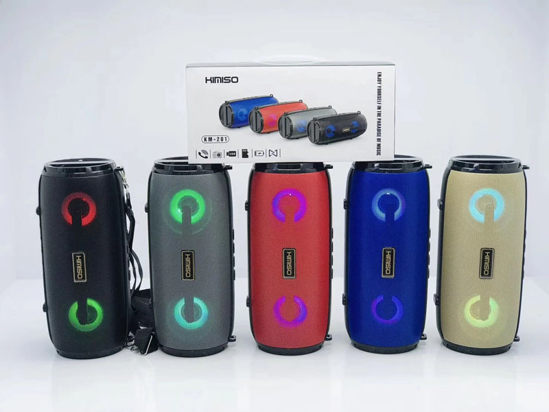 Loa bluetooth đa năng KIMISO KM-201 hỗ trợ TWS kết nối cùng lúc 2 loa